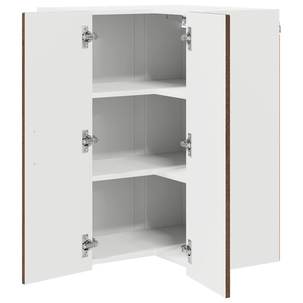 Mobile angolare per parete LUCCA Rovere Marrone 57 x 57 x 80 cm | homemem39