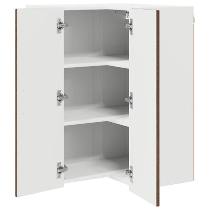 Mobile angolare per parete LUCCA Rovere Marrone 57 x 57 x 80 cm