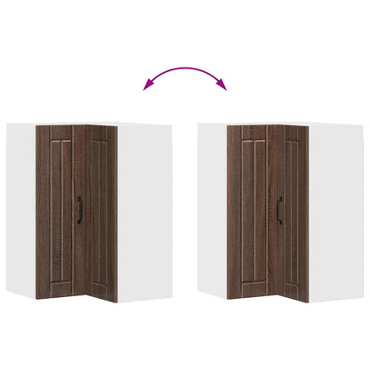Mobile angolare per parete LUCCA Rovere Marrone 57 x 57 x 80 cm