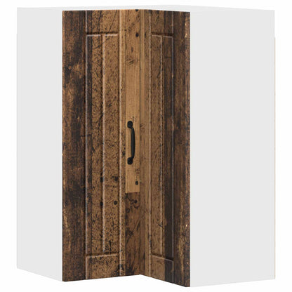 Mobile angolare per parete LUCCA Legno antico 57 x 57 x 80 cm