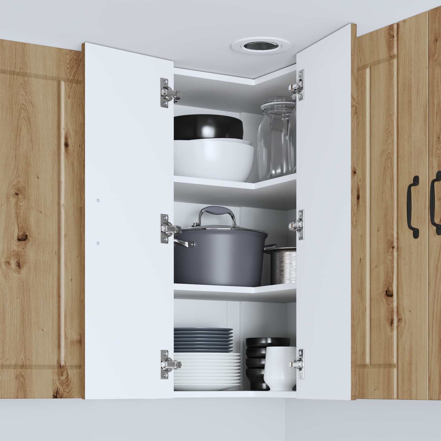 Mobile angolare per parete LUCCA Rovere Artigianale | homemem39