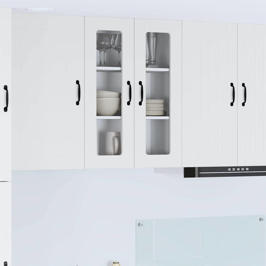 Mobile in vetro da parete LUCCA Bianco 60 x 31 x 80 cm | homemem39