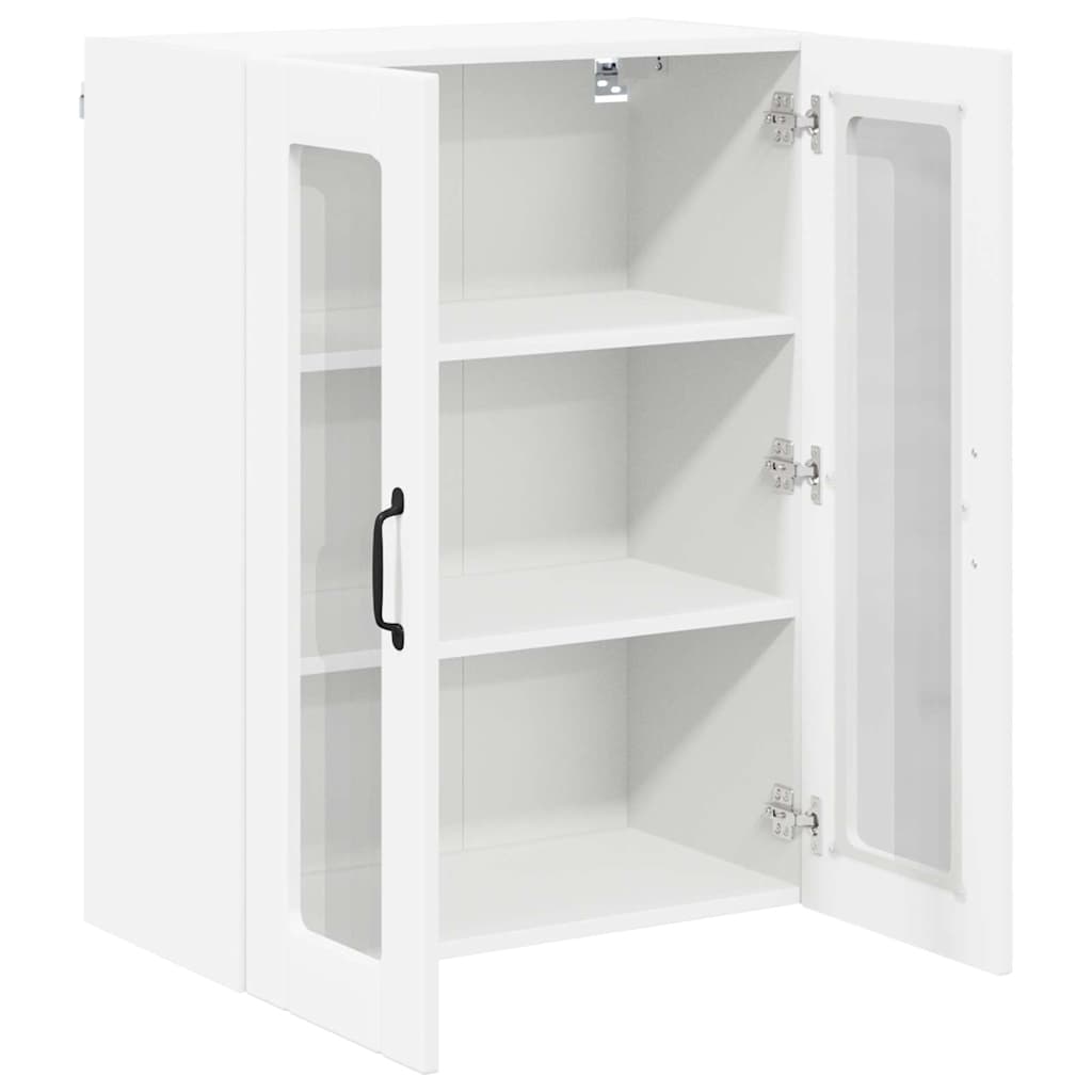 Mobile in vetro da parete LUCCA Bianco 60 x 31 x 80 cm | homemem39