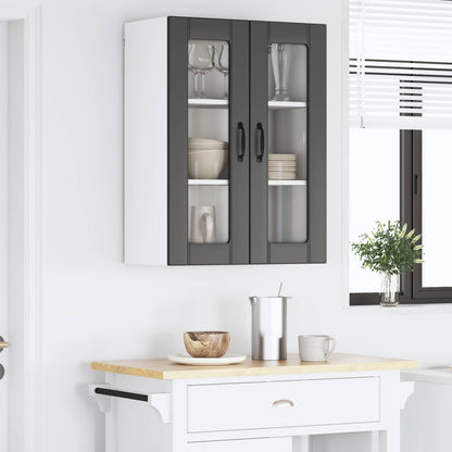 Mobile in vetro da parete LUCCA Nero 60 x 31 x 80 cm | homemem39