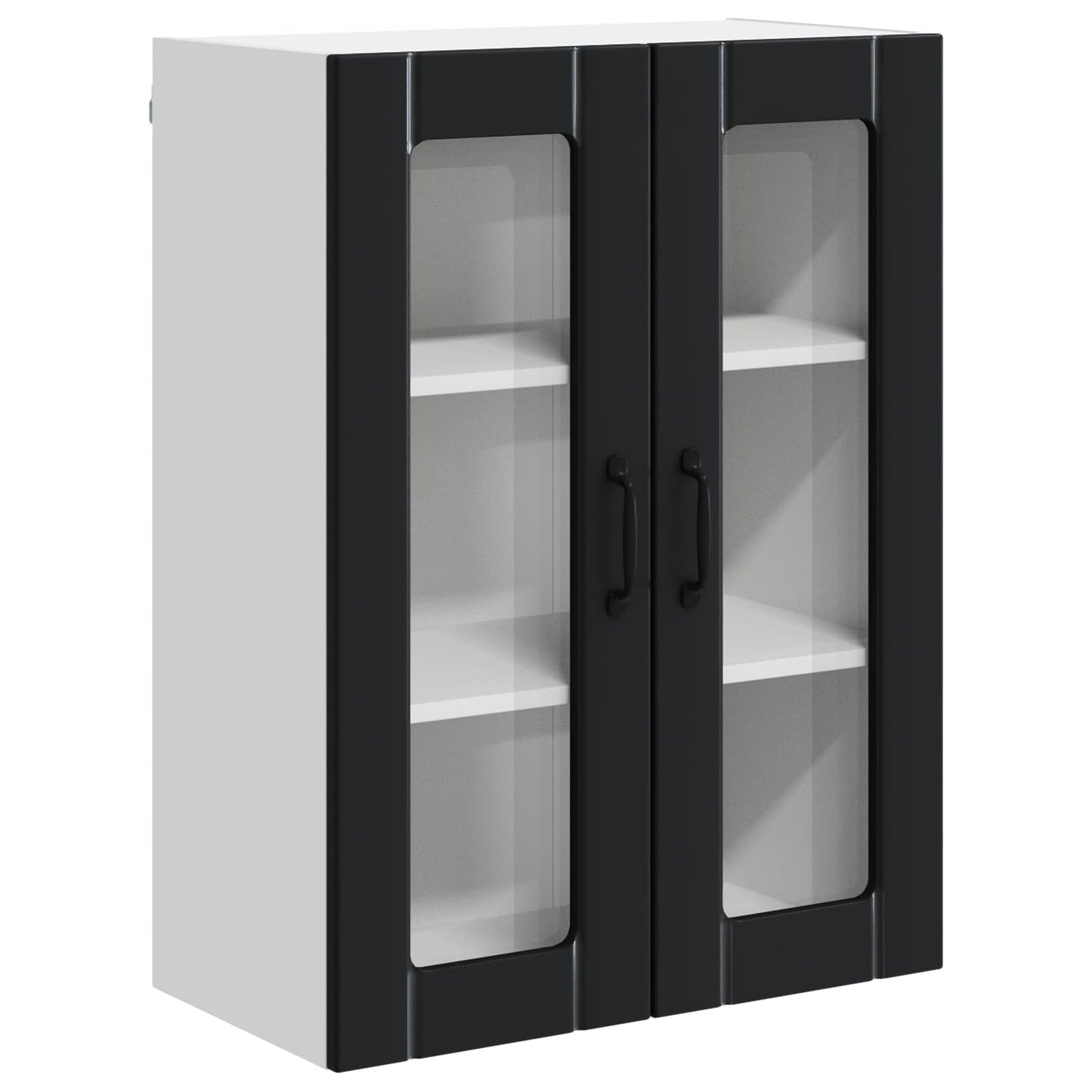 Mobile in vetro da parete LUCCA Nero 60 x 31 x 80 cm | homemem39
