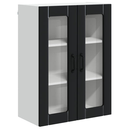 Mobile in vetro da parete LUCCA Nero 60 x 31 x 80 cm | homemem39