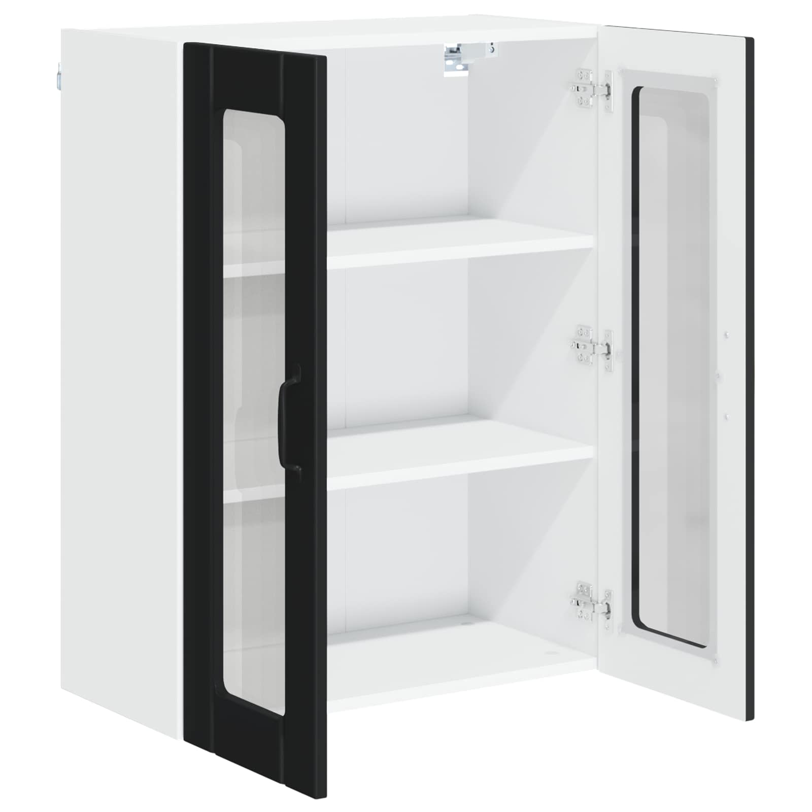 Mobile in vetro da parete LUCCA Nero 60 x 31 x 80 cm | homemem39