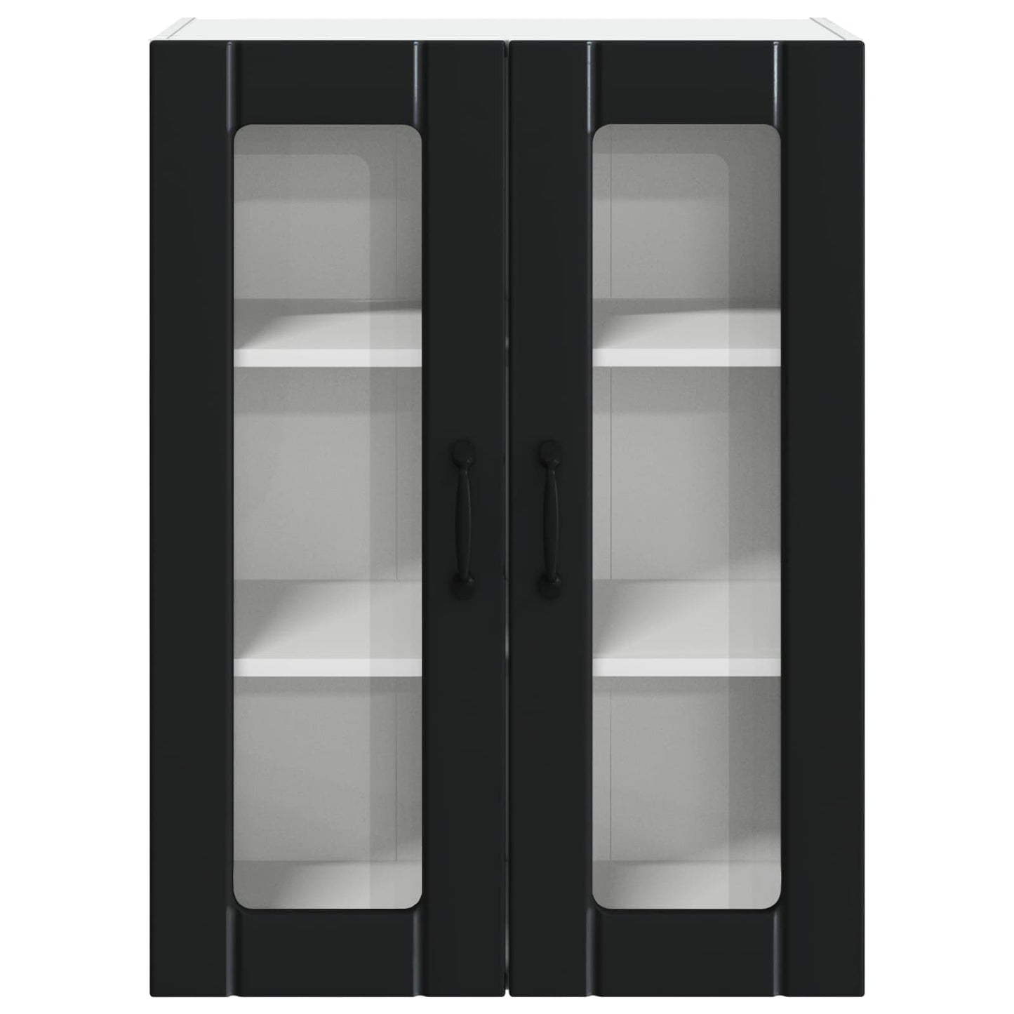 Mobile in vetro da parete LUCCA Nero 60 x 31 x 80 cm | homemem39
