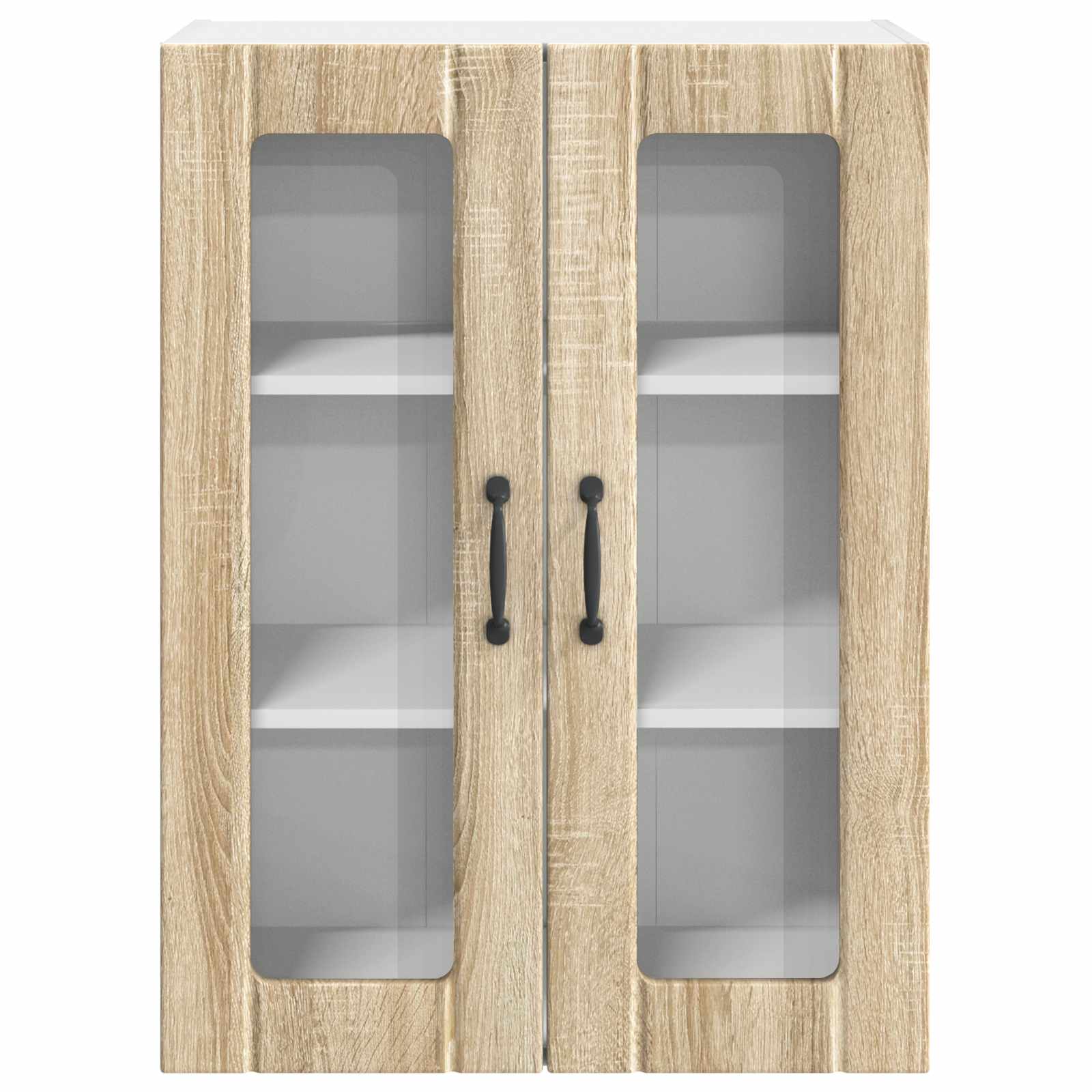 Mobile in vetro da parete LUCCA Rovere Sonoma 60 x 31 x 80 cm | homemem39