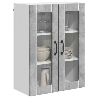 Mobile in vetro da parete LUCCA Grigio Cemento 60 x 31 x 80 cm | homemem39