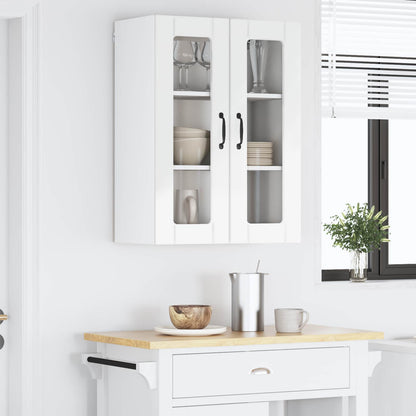Mobile in vetro da parete LUCCA Bianco Lucido 60 x 31 x 80 cm | homemem39