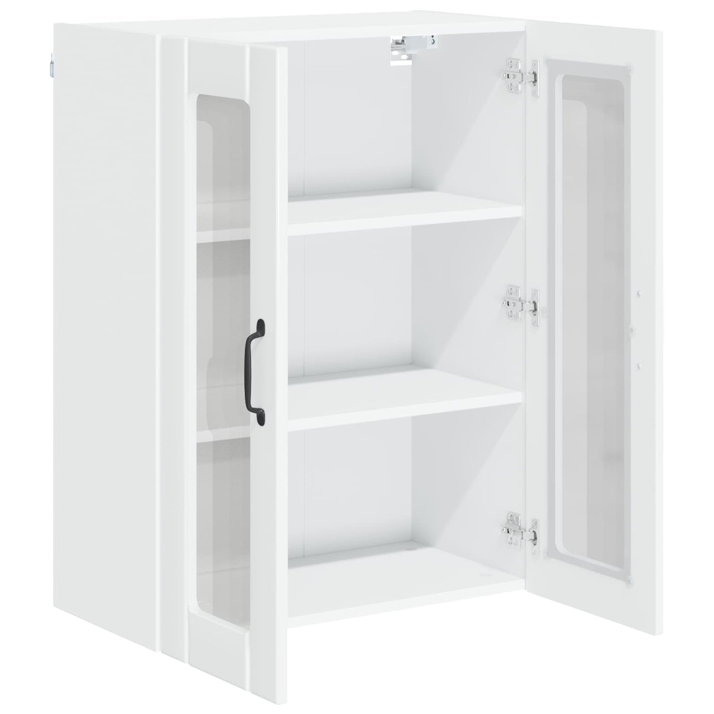 Mobile in vetro da parete LUCCA Bianco Lucido 60 x 31 x 80 cm | homemem39