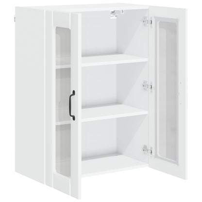 Mobile in vetro da parete LUCCA Bianco Lucido 60 x 31 x 80 cm | homemem39