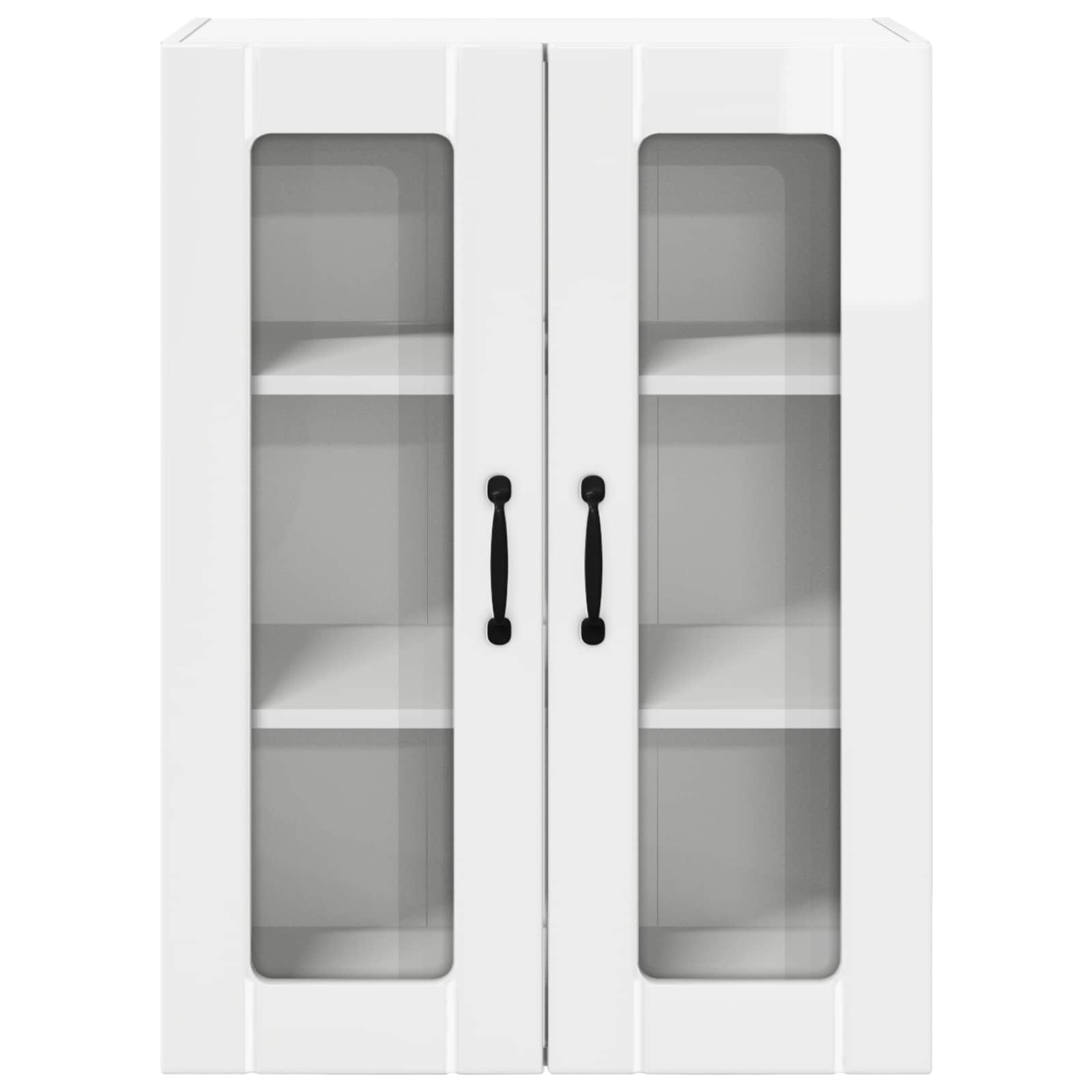 Mobile in vetro da parete LUCCA Bianco Lucido 60 x 31 x 80 cm | homemem39