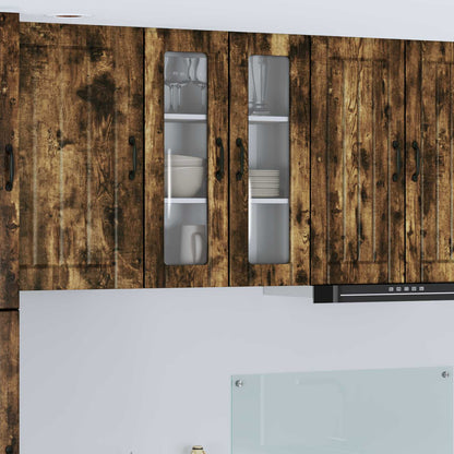 Mobile in vetro da parete LUCCA Rovere Fumo 60 x 31 x 80 cm | homemem39