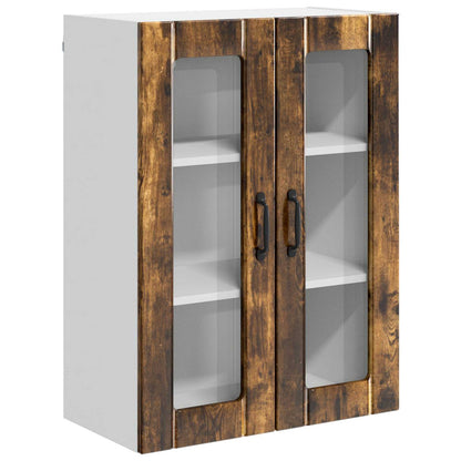 Mobile in vetro da parete LUCCA Rovere Fumo 60 x 31 x 80 cm
