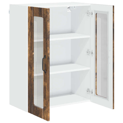 Mobile in vetro da parete LUCCA Rovere Fumo 60 x 31 x 80 cm | homemem39