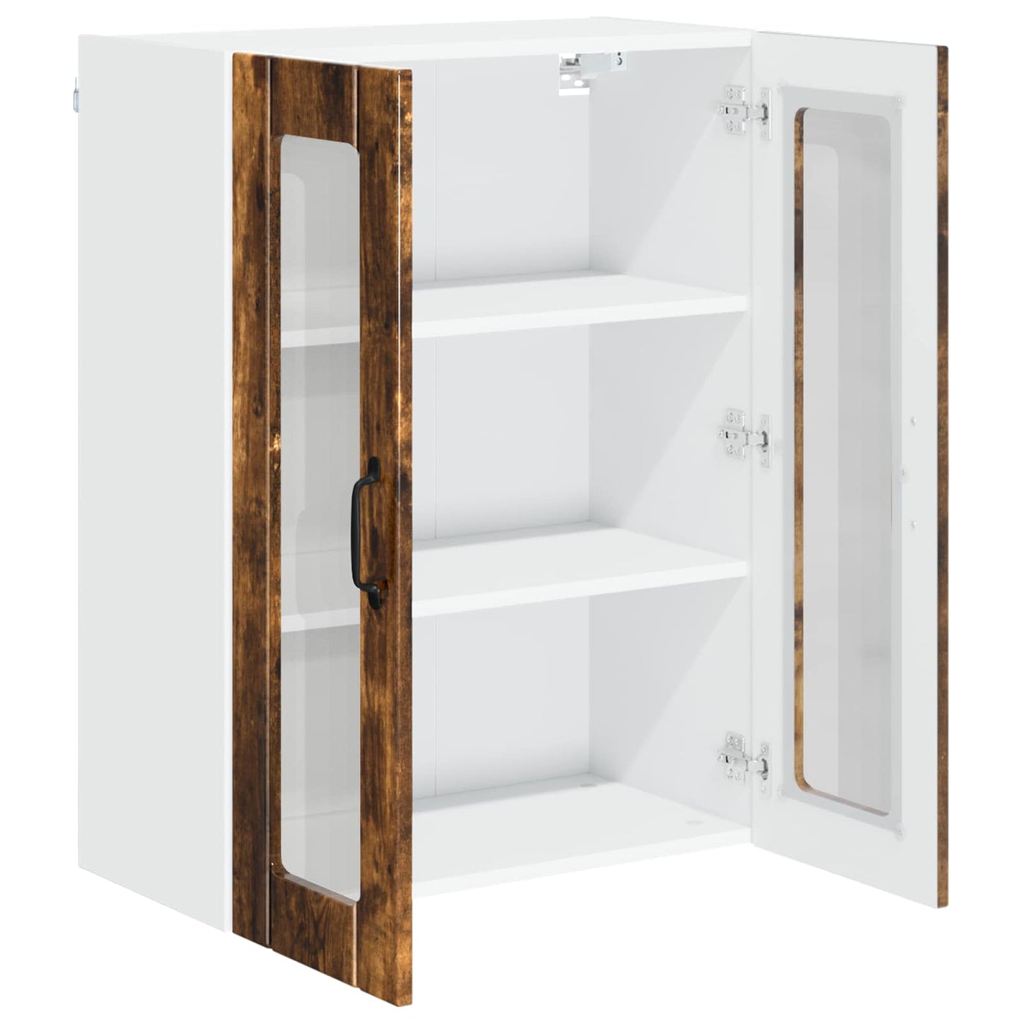 Mobile in vetro da parete LUCCA Rovere Fumo 60 x 31 x 80 cm