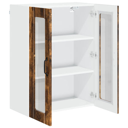 Mobile in vetro da parete LUCCA Rovere Fumo 60 x 31 x 80 cm