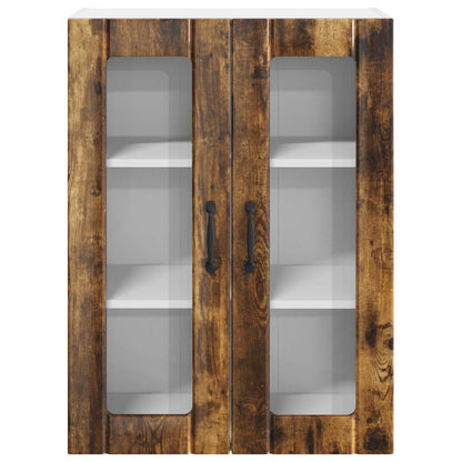 Mobile in vetro da parete LUCCA Rovere Fumo 60 x 31 x 80 cm | homemem39