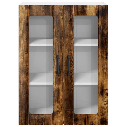Mobile in vetro da parete LUCCA Rovere Fumo 60 x 31 x 80 cm