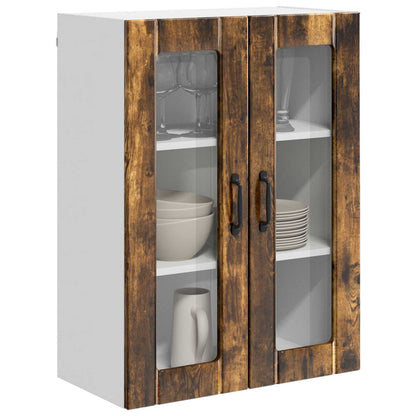 Mobile in vetro da parete LUCCA Rovere Fumo 60 x 31 x 80 cm