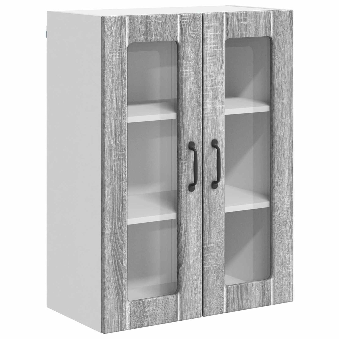 Mobile in vetro da parete LUCCA Grigio Sonoma 60 x 31 x 80 cm | homemem39