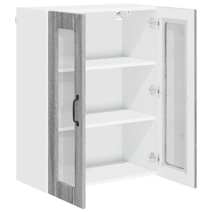 Mobile in vetro da parete LUCCA Grigio Sonoma 60 x 31 x 80 cm | homemem39