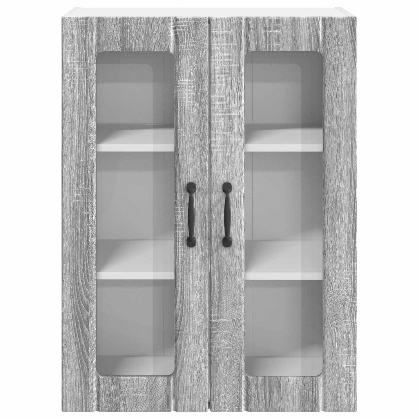 Mobile in vetro da parete LUCCA Grigio Sonoma 60 x 31 x 80 cm | homemem39
