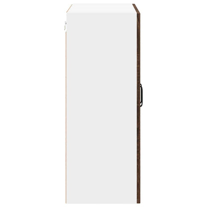 Mobile in vetro da parete LUCCA Rovere Marrone 60 x 31 x 80 cm | homemem39