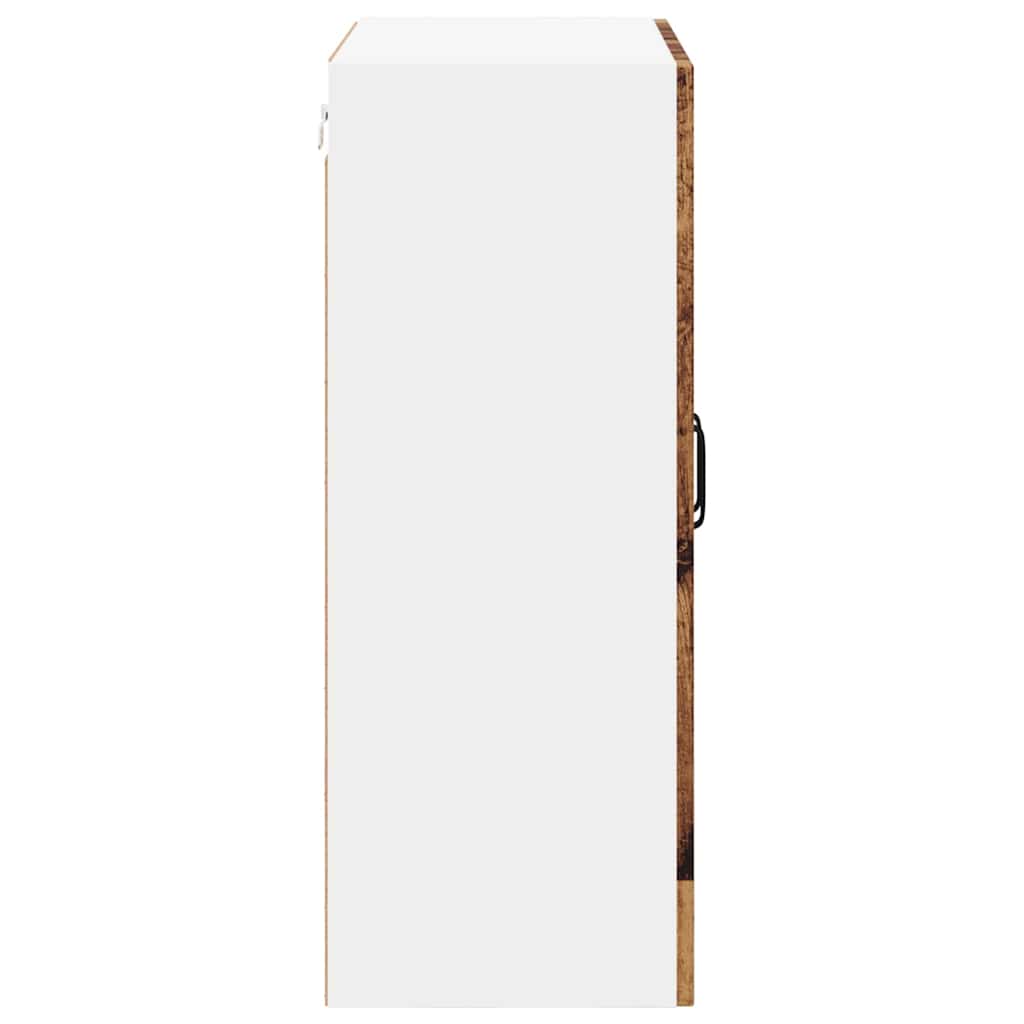 Mobile in vetro da parete LUCCA Legno antico 60 x 31 x 80 cm