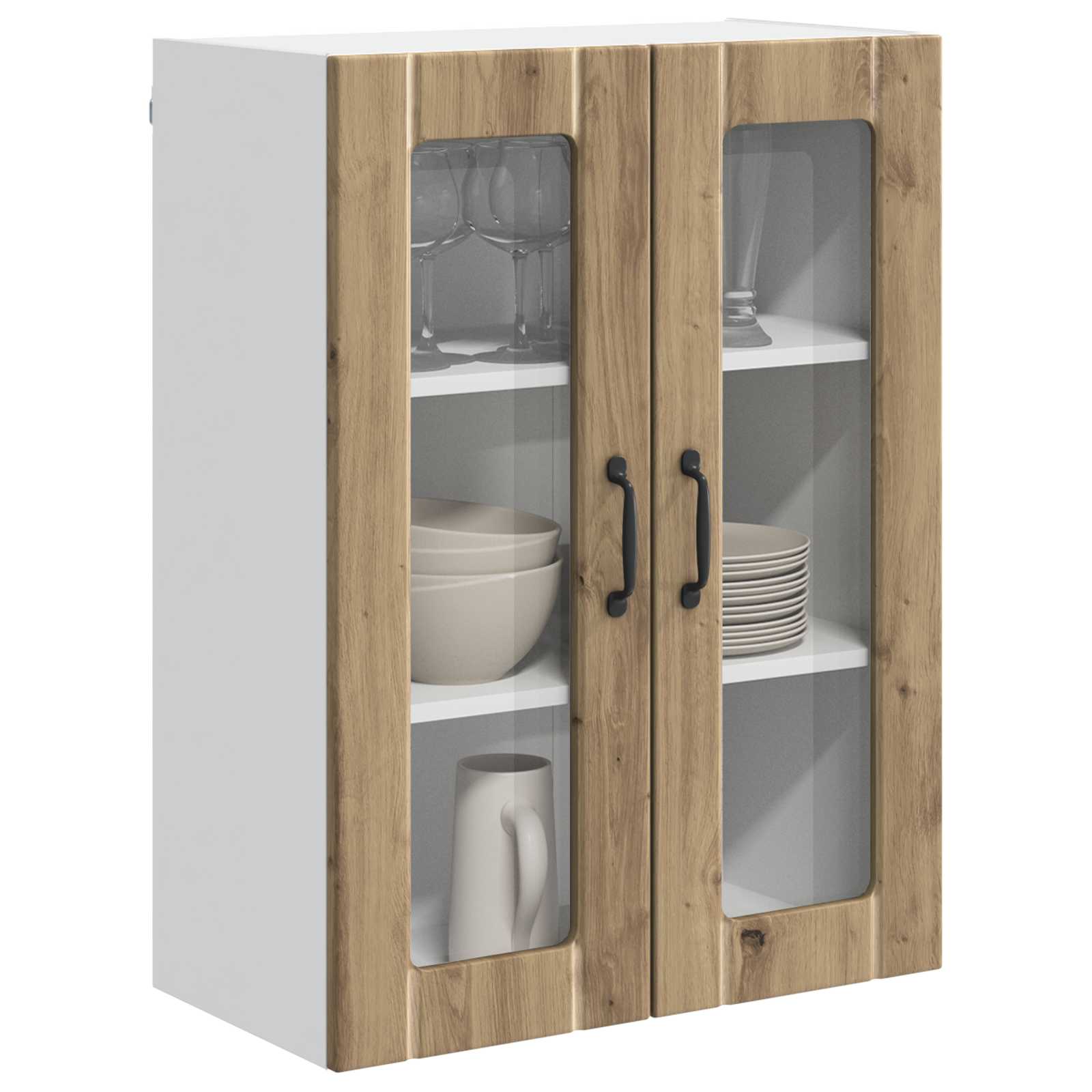 Mobile in vetro da parete LUCCA Rovere Artigianale | homemem39