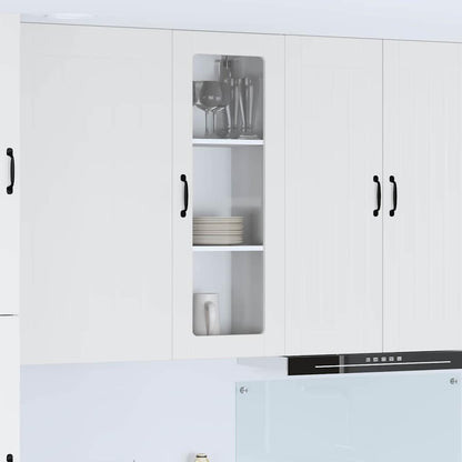 Mobile in vetro da parete LUCCA Bianco 40 x 31 x 100 cm | homemem39