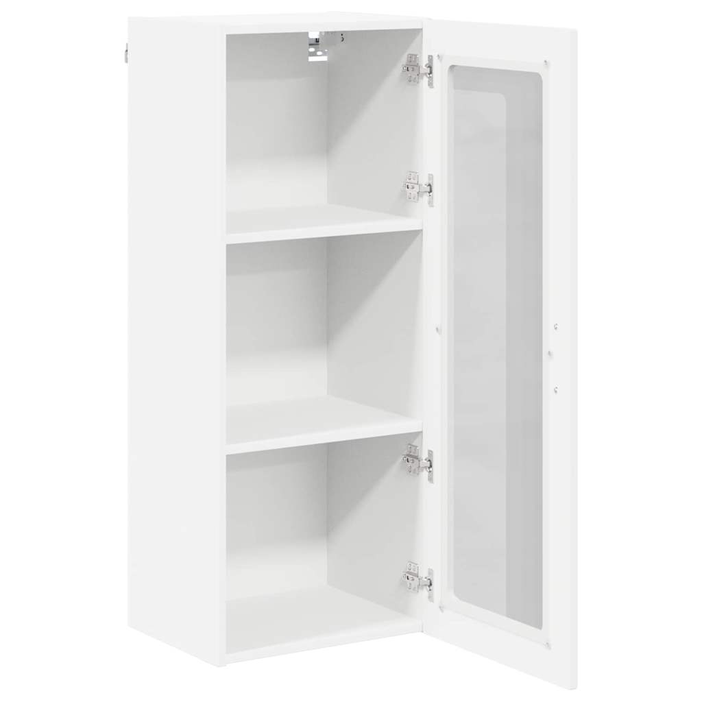 Mobile in vetro da parete LUCCA Bianco 40 x 31 x 100 cm | homemem39