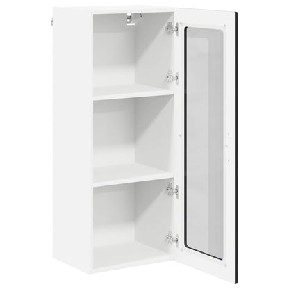 Mobile in vetro da parete LUCCA Nero 40 x 31 x 100 cm | homemem39