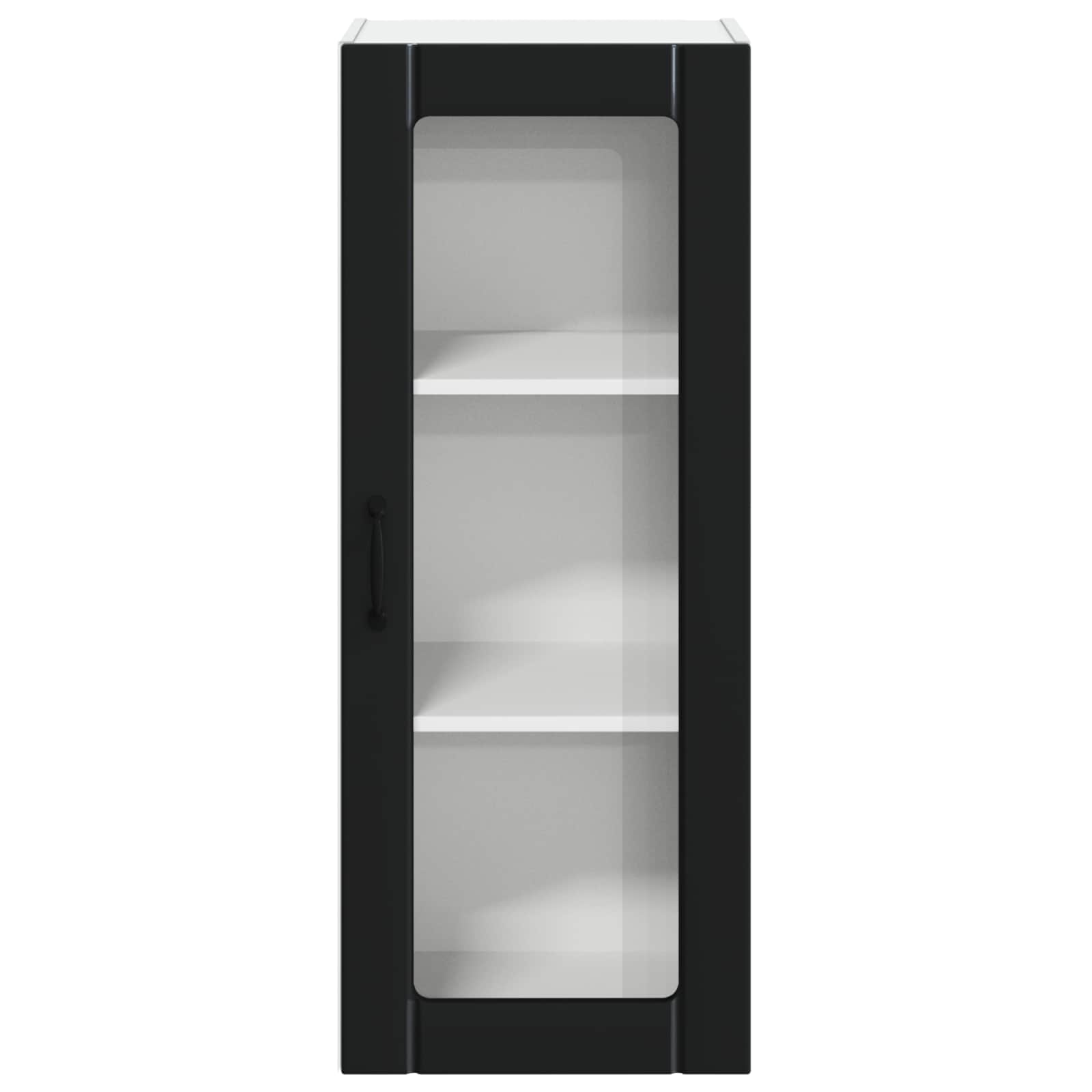 Mobile in vetro da parete LUCCA Nero 40 x 31 x 100 cm | homemem39