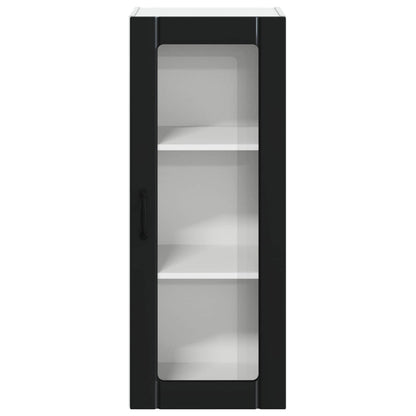 Mobile in vetro da parete LUCCA Nero 40 x 31 x 100 cm | homemem39