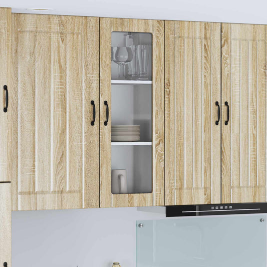 Mobile in vetro da parete LUCCA Rovere Sonoma 40 x 31 x 100 cm