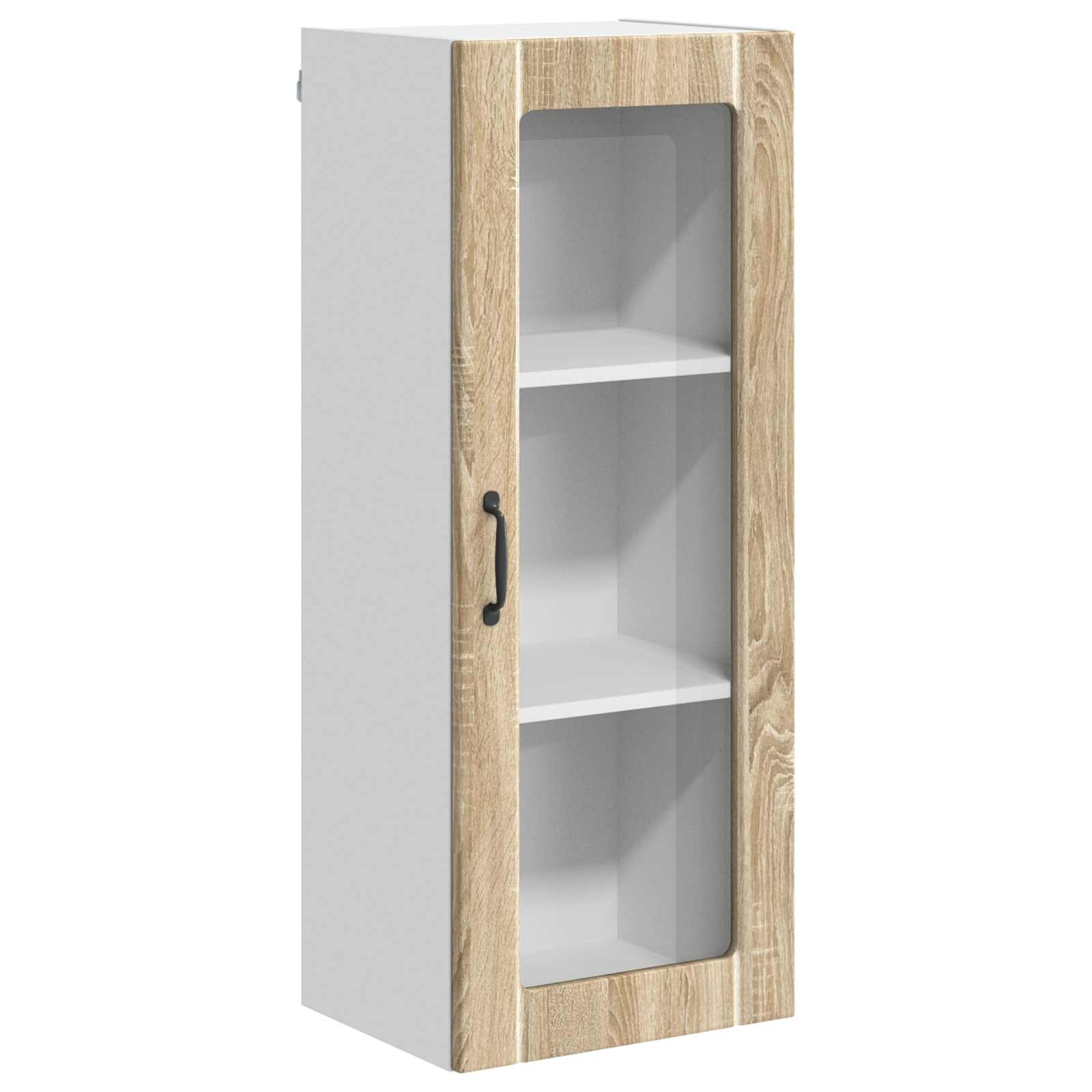 Mobile in vetro da parete LUCCA Rovere Sonoma 40 x 31 x 100 cm | homemem39