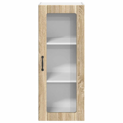 Mobile in vetro da parete LUCCA Rovere Sonoma 40 x 31 x 100 cm | homemem39