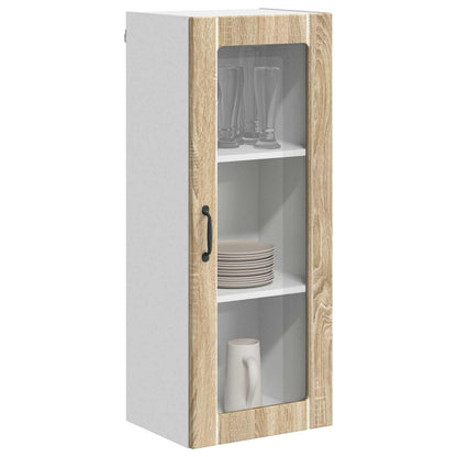 Mobile in vetro da parete LUCCA Rovere Sonoma 40 x 31 x 100 cm