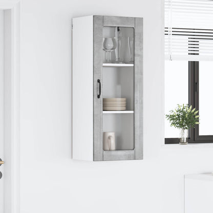 Mobile in vetro da parete LUCCA Grigio Cemento 40 x 31 x 100 cm | homemem39