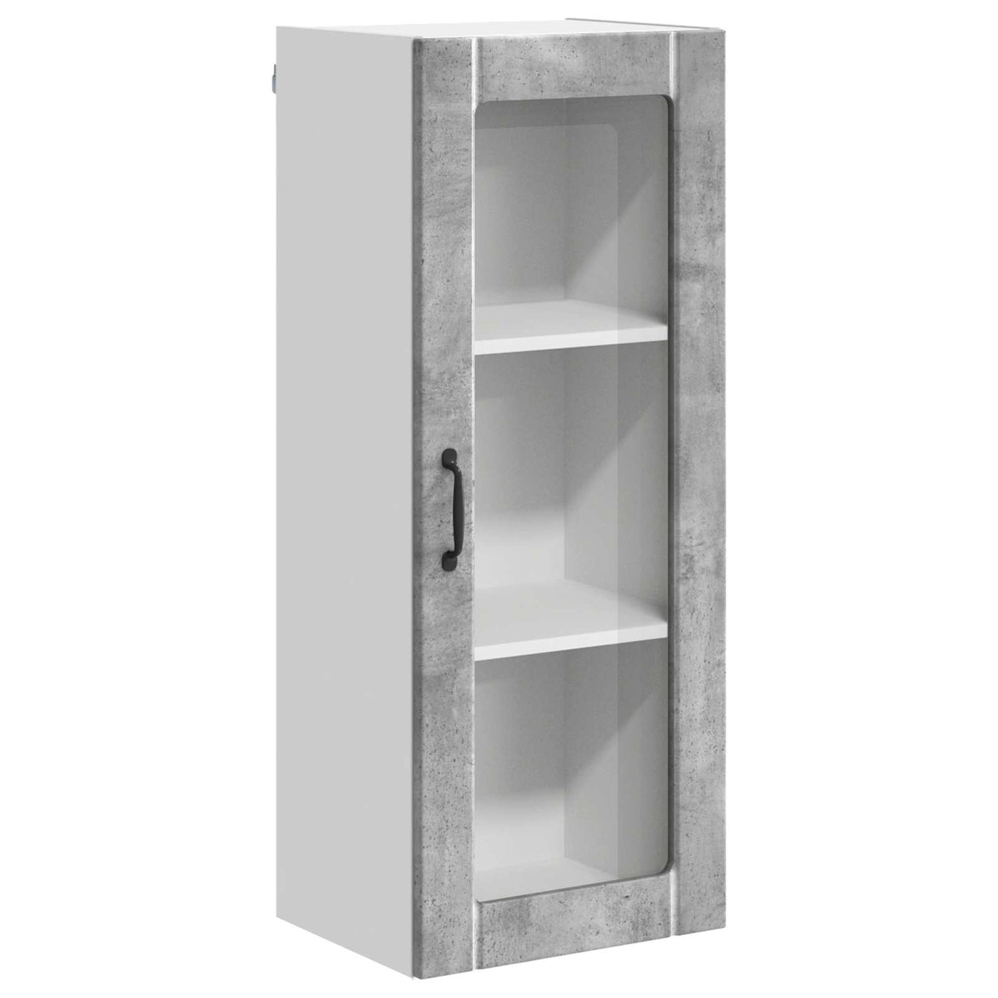 Mobile in vetro da parete LUCCA Grigio Cemento 40 x 31 x 100 cm | homemem39