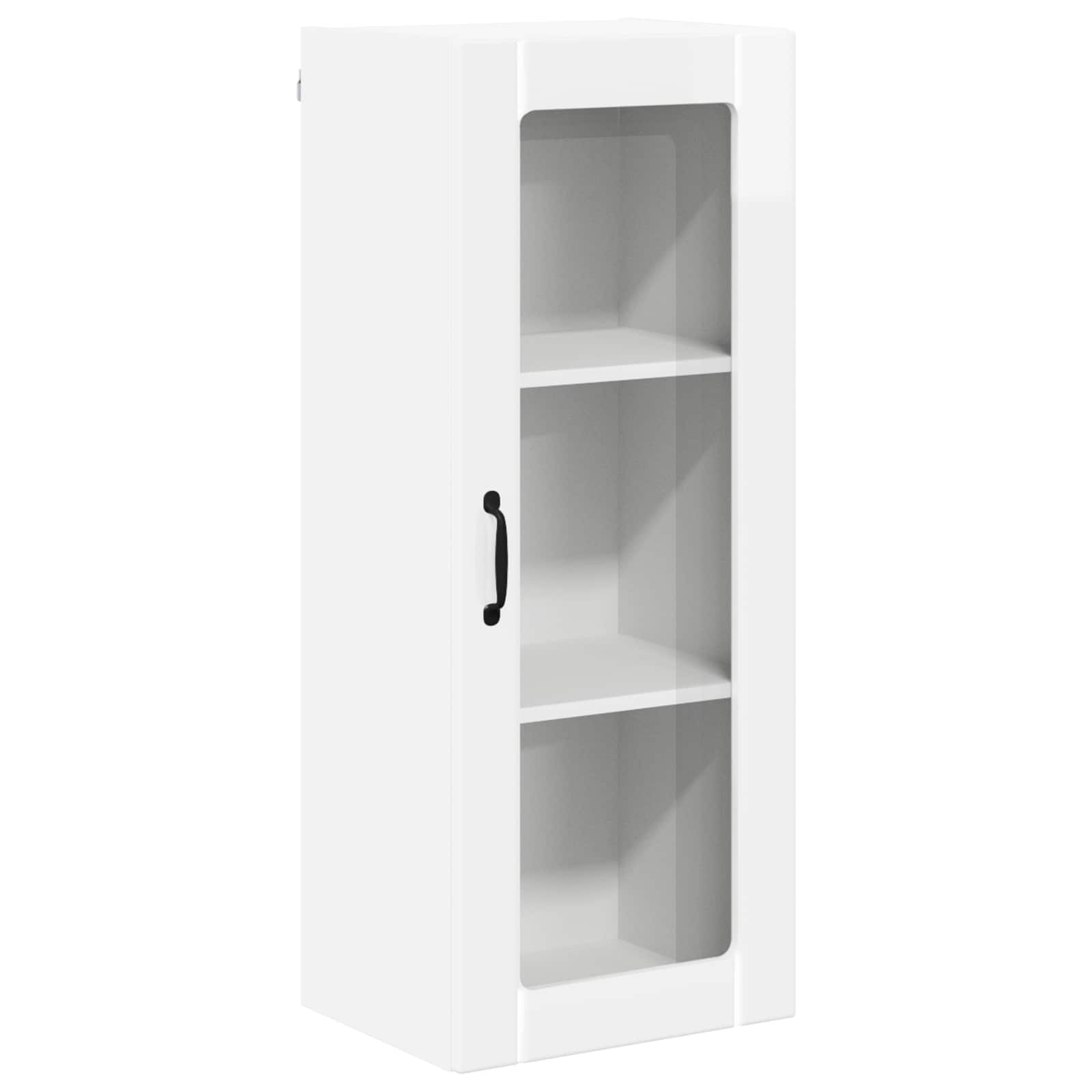 Mobile in vetro da parete LUCCA Bianco Lucido 40 x 31 x 100 cm | homemem39