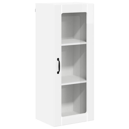 Mobile in vetro da parete LUCCA Bianco Lucido 40 x 31 x 100 cm | homemem39