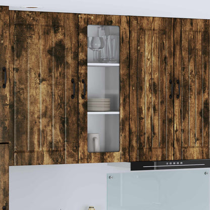 Mobile in vetro da parete LUCCA Rovere Fumo 40 x 31 x 100 cm | homemem39