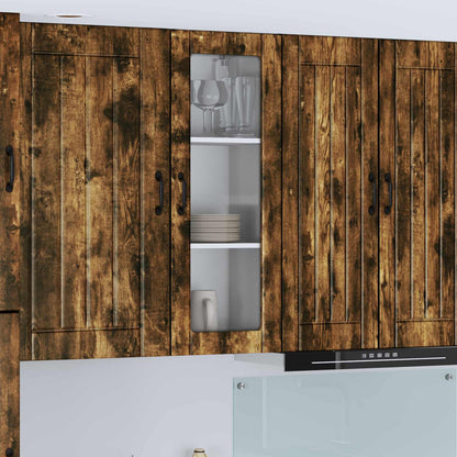 Mobile in vetro da parete LUCCA Rovere Fumo 40 x 31 x 100 cm