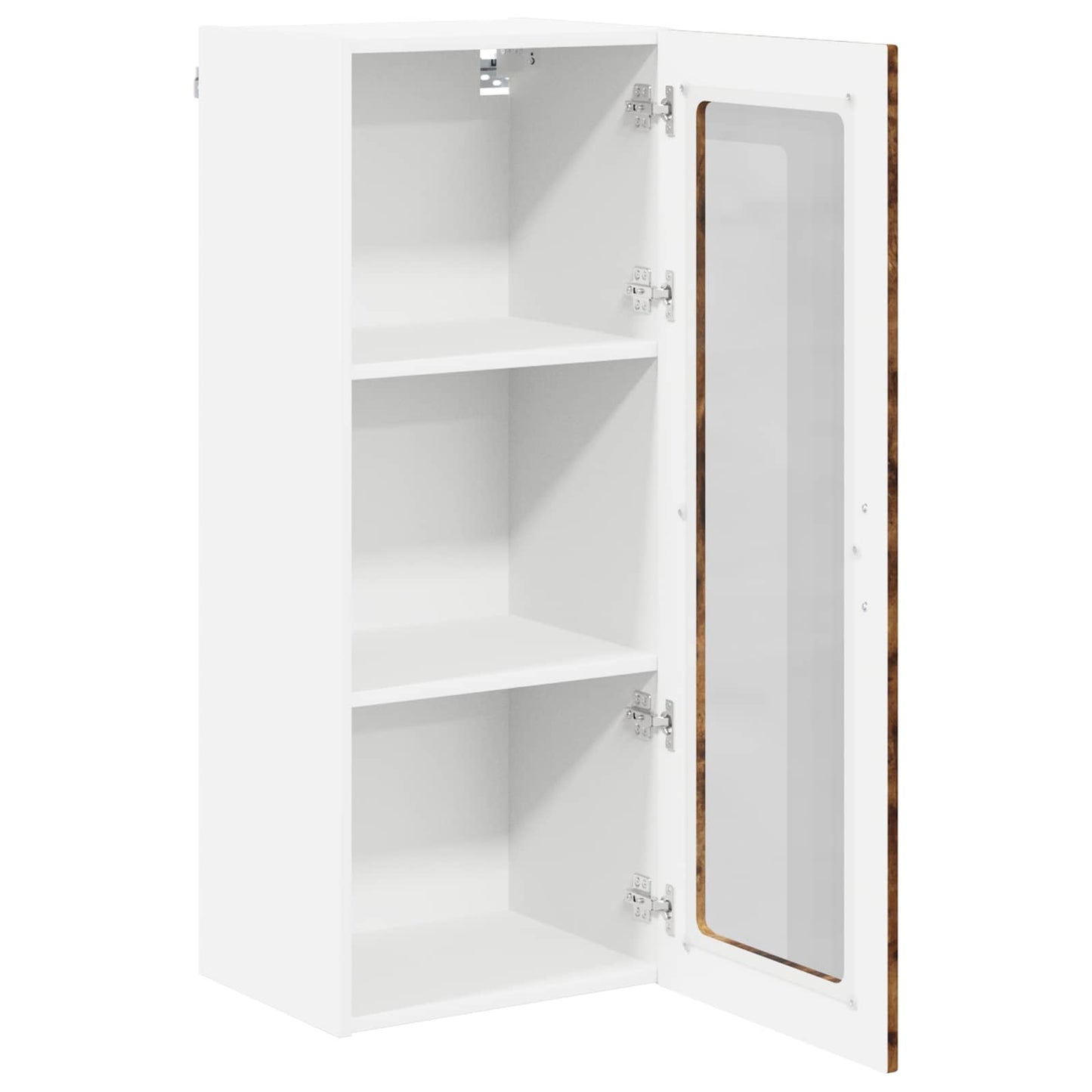 Mobile in vetro da parete LUCCA Rovere Fumo 40 x 31 x 100 cm