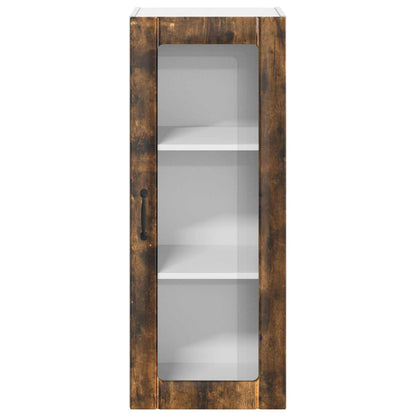 Mobile in vetro da parete LUCCA Rovere Fumo 40 x 31 x 100 cm
