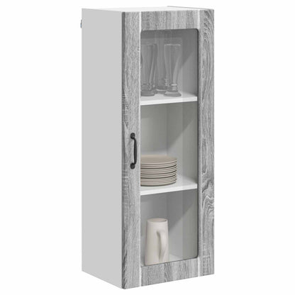 Mobile in vetro da parete LUCCA Grigio Sonoma 40 x 31 x 100 cm | homemem39